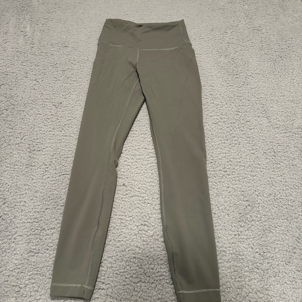 LULULEMON Wunder Train High Rise 25” Tight Algea Green Size 4